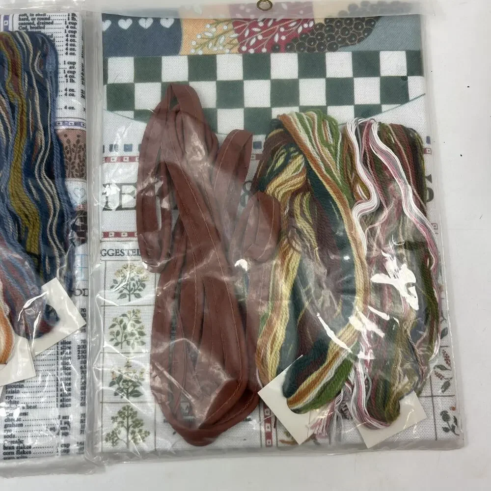 Needle Treasures Vintage Crewel Embroidery Kit Lot 2 Calories Herbs Spices 20x28